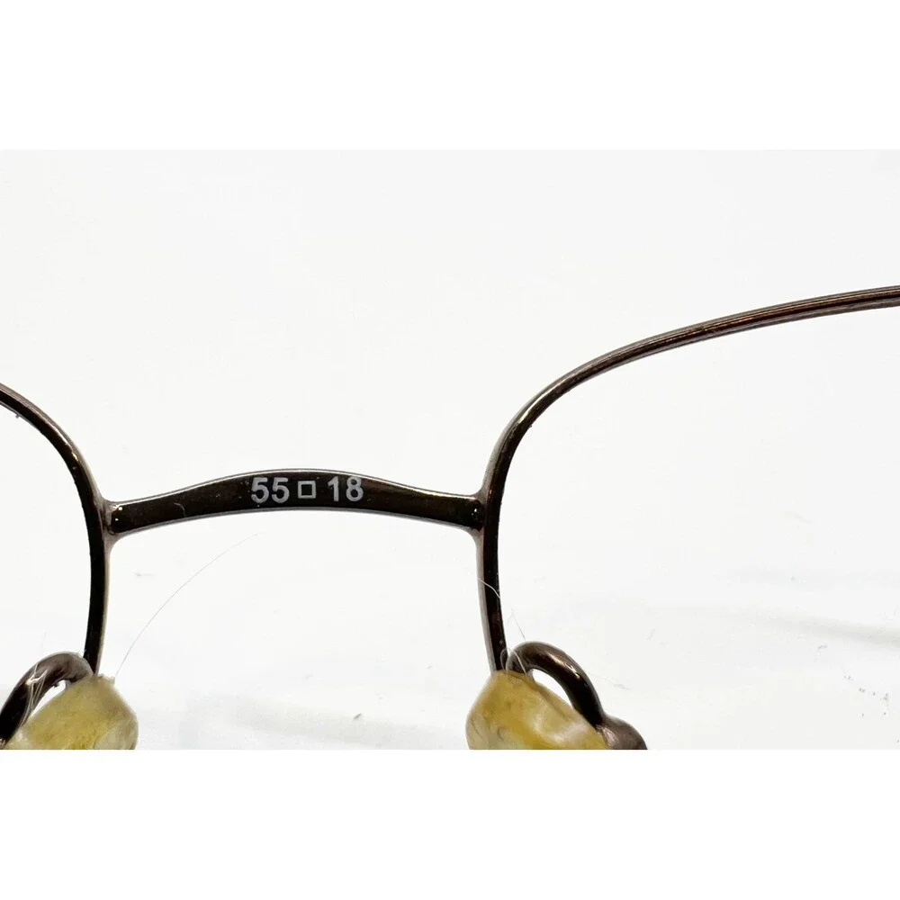 Sergio Tacchini Eyeglasses Mens Brown Metal Frame Square 55-18 38679